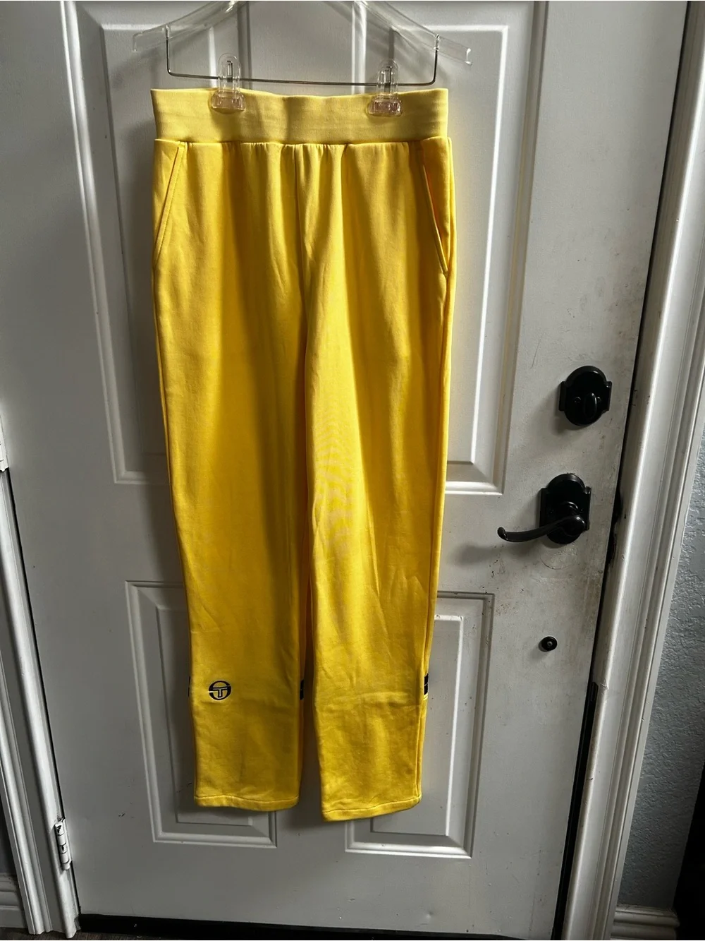 Sergio Tacchini Orion Tract pants Bright Yellow Men's Joggers Sz S